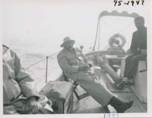 Image of Peter Rand (Peter Roll?) on quarter deck